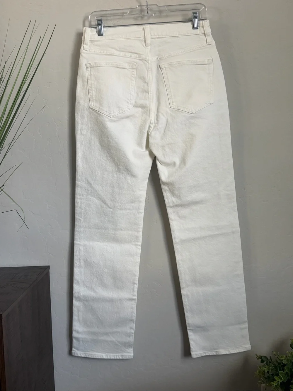 NWT J.Crew Nipped Straight High Rise Semi Stretch White Jeans 27 $148